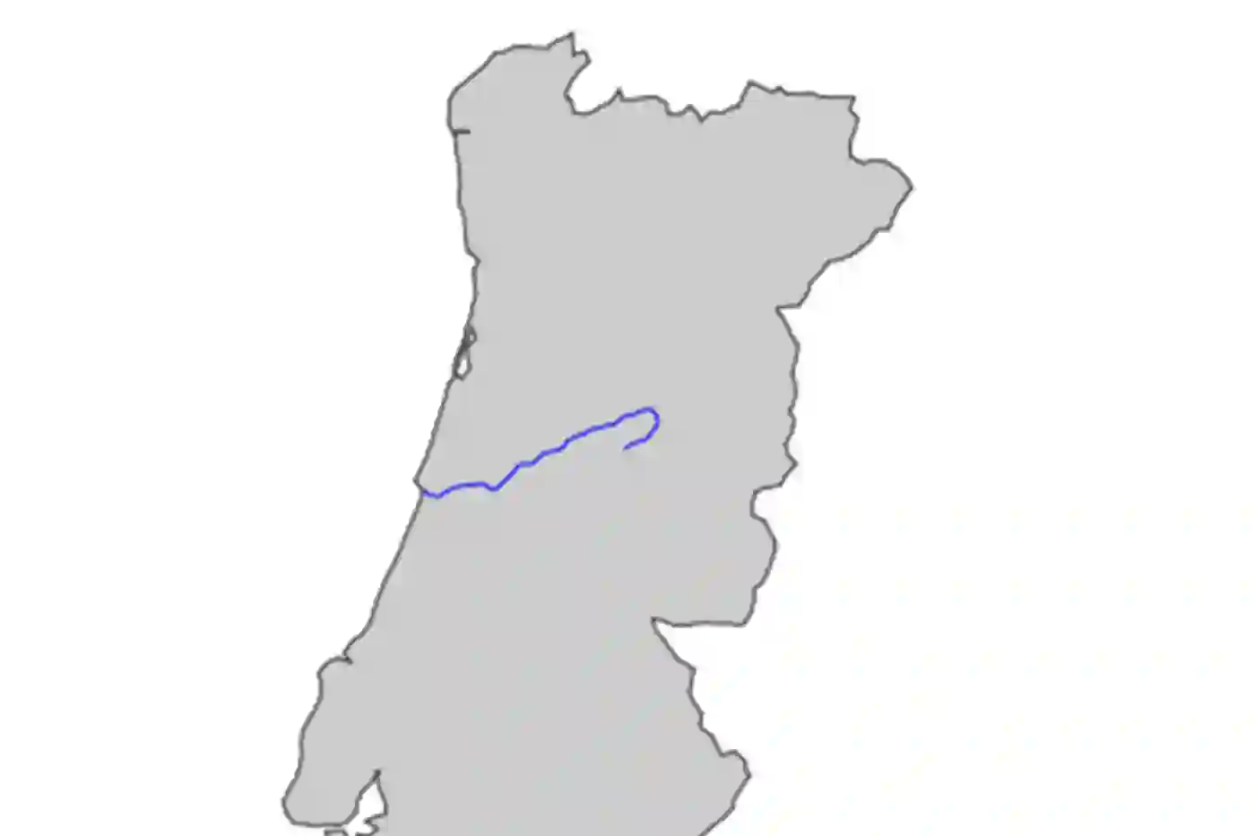 Rio Mondego, com nascente e faz em Portugal